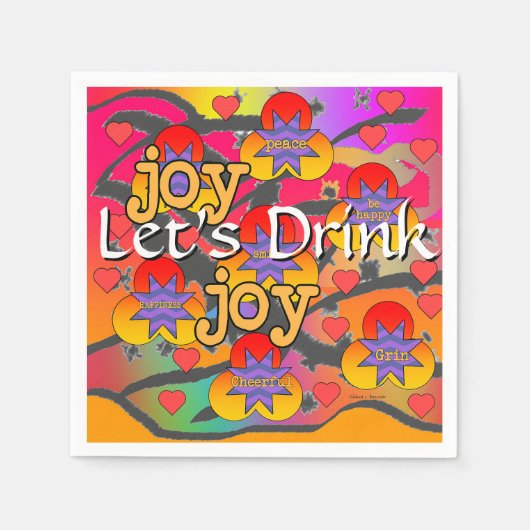 Lasst uns Cocktail trinken  Serviette (Vorderseite)