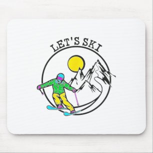 Lasst uns coolen Skisport für Männer lustige Ski-S Mousepad