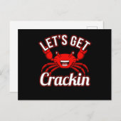 Lasst uns Crackin Seafood Crabbing KrabbenHummer h Postkarte (Vorne/Hinten)