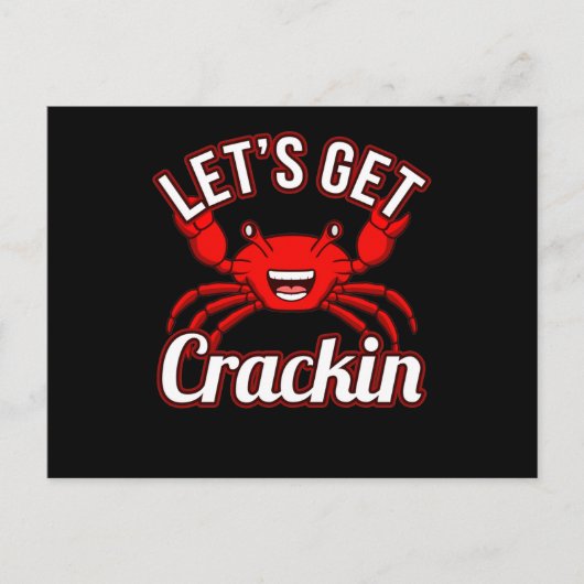 Lasst uns Crackin Seafood Crabbing KrabbenHummer h Postkarte (Vorderseite)