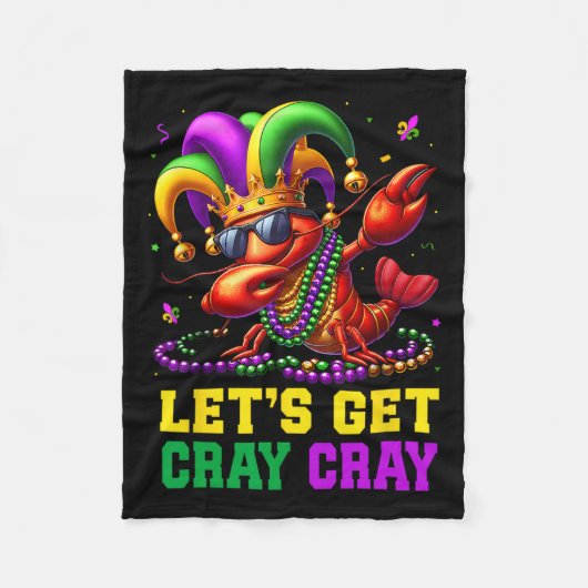 Lasst uns Cray Cray Crawfish Kostüme Jungs Männer Fleecedecke (Vorderseite)