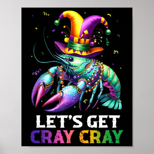 Lasst uns Cray Cray Crawfish Kostüme Jungs Männer Poster (Vorne)