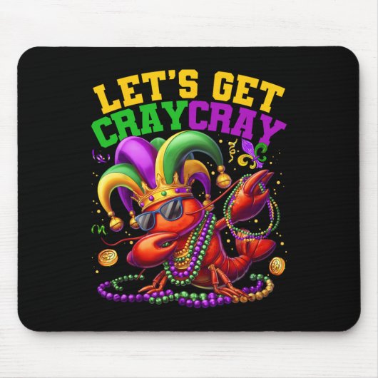 Lasst uns Cray Dabbing Crawfish Mardi Gras Men Wom Mousepad (Vorne)