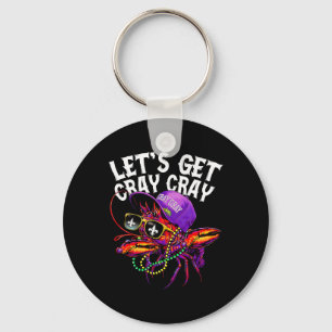 Lasst uns Cray Dabbing Crawfish Mardi Gras Men Wom Schlüsselanhänger