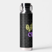 Lasst uns Crazy Neon signieren Trinkflasche (Vorne)