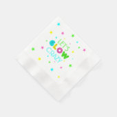 Lasst uns Crazy Party glühen Serviette (Ecke)