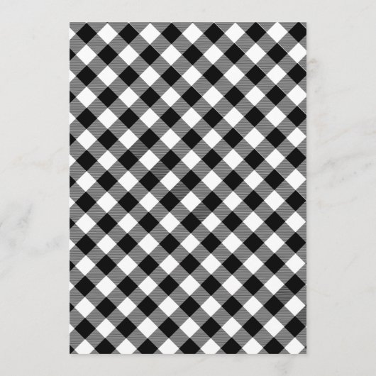 Lasst uns Danke Blue Gourd Karierten Erntedank geb Menükarte (Rückseite)