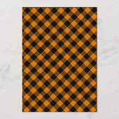 Lasst uns Danke Buffalo Kariert Bison Erntedank ge Menükarte (Rückseite)