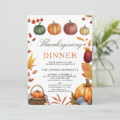 Lasst uns Danke einladen | Pumpkin-Erntedank Einladung (Stehend Vorderseite)
