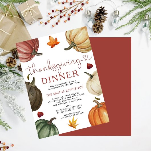 Lasst uns Danke einladen | Pumpkin-Erntedank Einladung