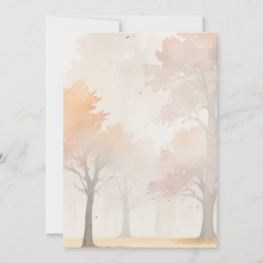 Lasst uns Danke Fall Theme Lighting Tree Dinner ge Einladung (Rückseite)