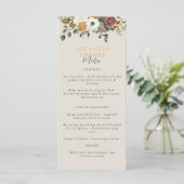 Lasst uns danken Watercolor Erntedank Elfenbein Menükarte (Stehend Vorderseite)