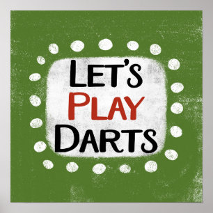 Lasst uns Darts Poster Wall Art spielen