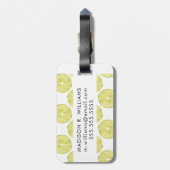 Lasst uns darüber reden | Limones Muster Gepäckanhänger (Rückseite vertikal)