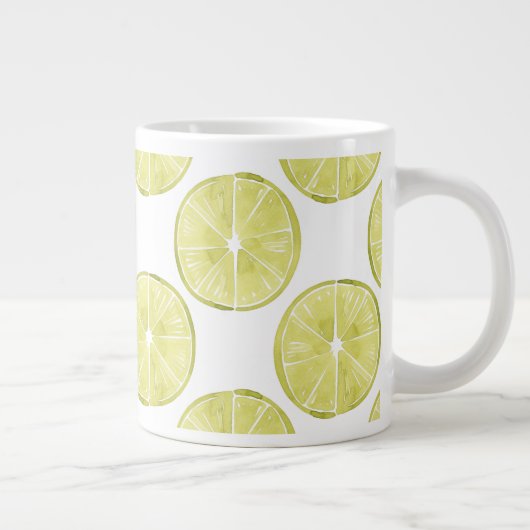Lasst uns darüber reden | Limones Muster Jumbo-Tasse (Rechts)
