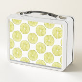 Lasst uns darüber reden | Limones Muster Metall Brotdose (Rückseite)