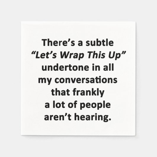 Lasst uns das aufwischen serviette (Vorderseite)