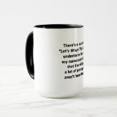 Lasst uns das aufwischen tasse (Vorderseite Links)