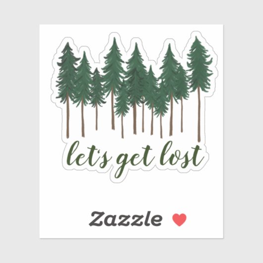 Lasst uns das Camping des Abenteuers des Pinienwal Aufkleber (Blatt)