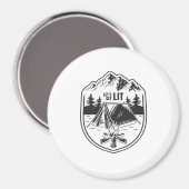 Lasst uns das Camping "Lit Zents Classic" bekommen Magnet (Vorderseite/Rückseite)