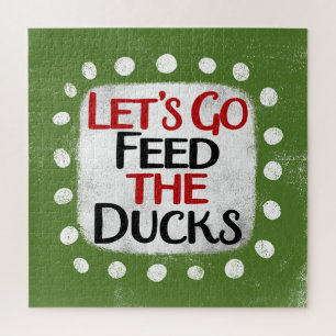 Lasst uns das Ducks Jigsaw-Puzzle Gefüttert Puzzle