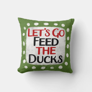 Lasst uns das Ducks-Kissen Gefüttert werden Kissen