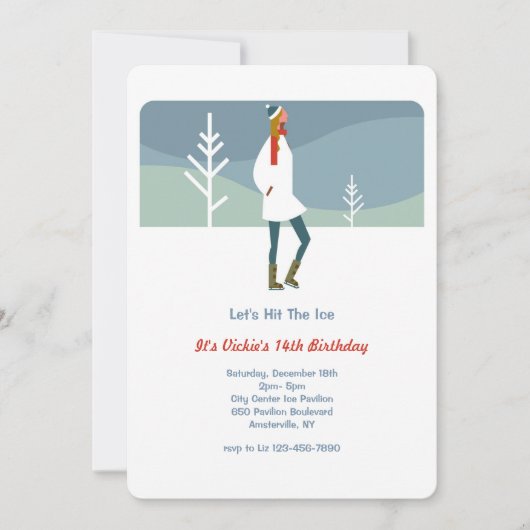 Lasst uns das Eis schlagen Einladung (Vorderseite)