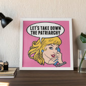 Lasst uns das Feministerpink der Patriarchie abrei Poster