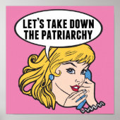 Lasst uns das Feministerpink der Patriarchie abrei Poster (Vorne)