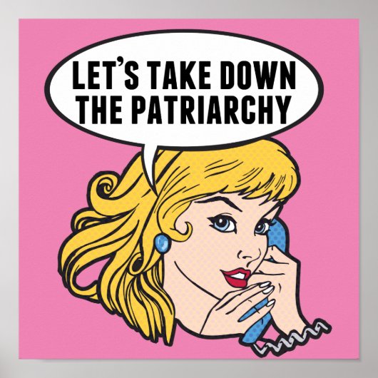Lasst uns das Feministerpink der Patriarchie abrei Poster (Vorne)