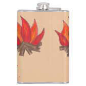 Lasst uns das Feuer-Feuer-Feuer Flammen Feuer Feue Flachmann (Rückseite)