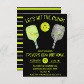 Lasst uns das Gericht treffen! Pickleball Birthday Einladung (Vorne/Hinten)