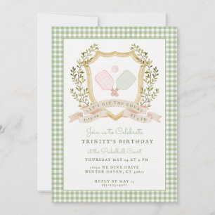 Lasst uns das Gericht treffen Preppy Pickle Ball Einladung