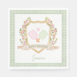 Lasst uns das Gericht treffen | Preppy Pickle Ball Serviette