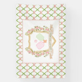 Lasst uns das Gericht treffen | Preppy Pink Pickal Banner (Vertikal)