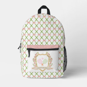 Lasst uns das Gericht treffen   Preppy Pink Pickal Bedruckter Rucksack