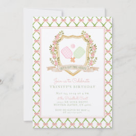 Lasst uns das Gericht treffen | Preppy Pink Pickal Einladung