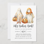 Lasst uns das Halloween-Party ausprobieren oder Ki Einladung (Vorderseite)