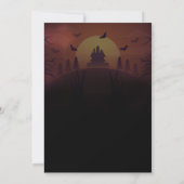 Lasst uns das Halloween-Party von Blatt übersehen. Einladung (Rückseite)