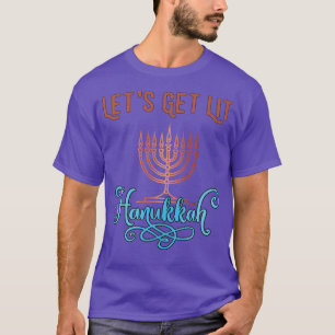 Lasst uns das Hanukkah Pajamakah Menorah Nine Cand T-Shirt
