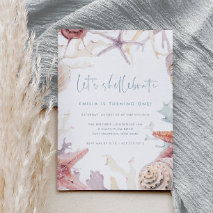 Lasst uns das Hellebrate Summer Beach Birthday P Einladung