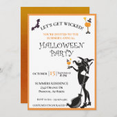 Lasst uns das Hexenkraut-Halloween-Party beißen Einladung (Vorne/Hinten)