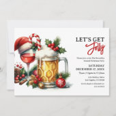 Lasst uns das Jolly Weihnachts-Party holen Einladung (Vorderseite)