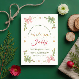 Lasst uns das Jolly Whimsical Weihnachts-Party bek Feiertagskarte