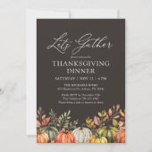 Lasst uns das Kürbiskölner Erntedank-Dinner sammel Einladung (Vorderseite)