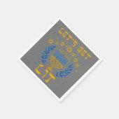 Lasst uns das Lit Hanukkah Shirt Jew Menorah jüdis Serviette (Ecke)