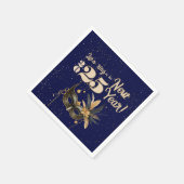 Lasst uns das neue Jahr Party glamourös blau kling Serviette (Ecke)