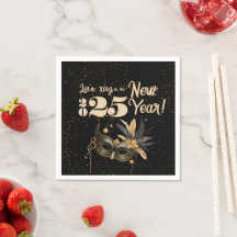 Lasst uns das neue Jahr Party glamourös Schwarz kl