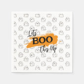 Lasst uns das Niedliche Ghost-Muster ankurbeln Serviette (Vorderseite)