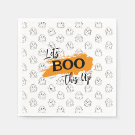 Lasst uns das Niedliche Ghost-Muster ankurbeln Serviette